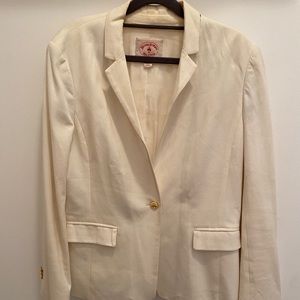 Brooks Brothers red fleece white knit blazer